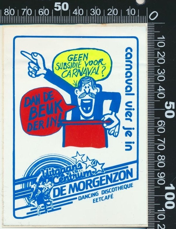 Sticker: De Morgenzon - Carnaval - Zeeland, Ophalen of Verzenden, Zo goed als nieuw, Bedrijf of Vereniging