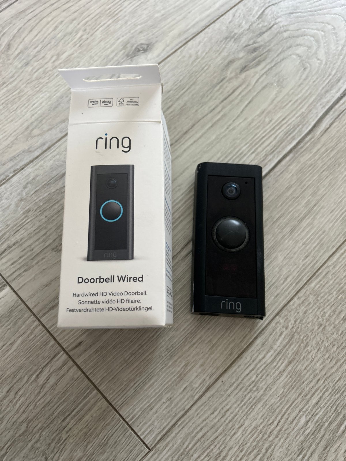 Ring Deurbel Bedraad - Smart Video Deurbel, Ophalen of Verzenden, Bewegingsdetectiesensor, Gebruikt, Bedraad