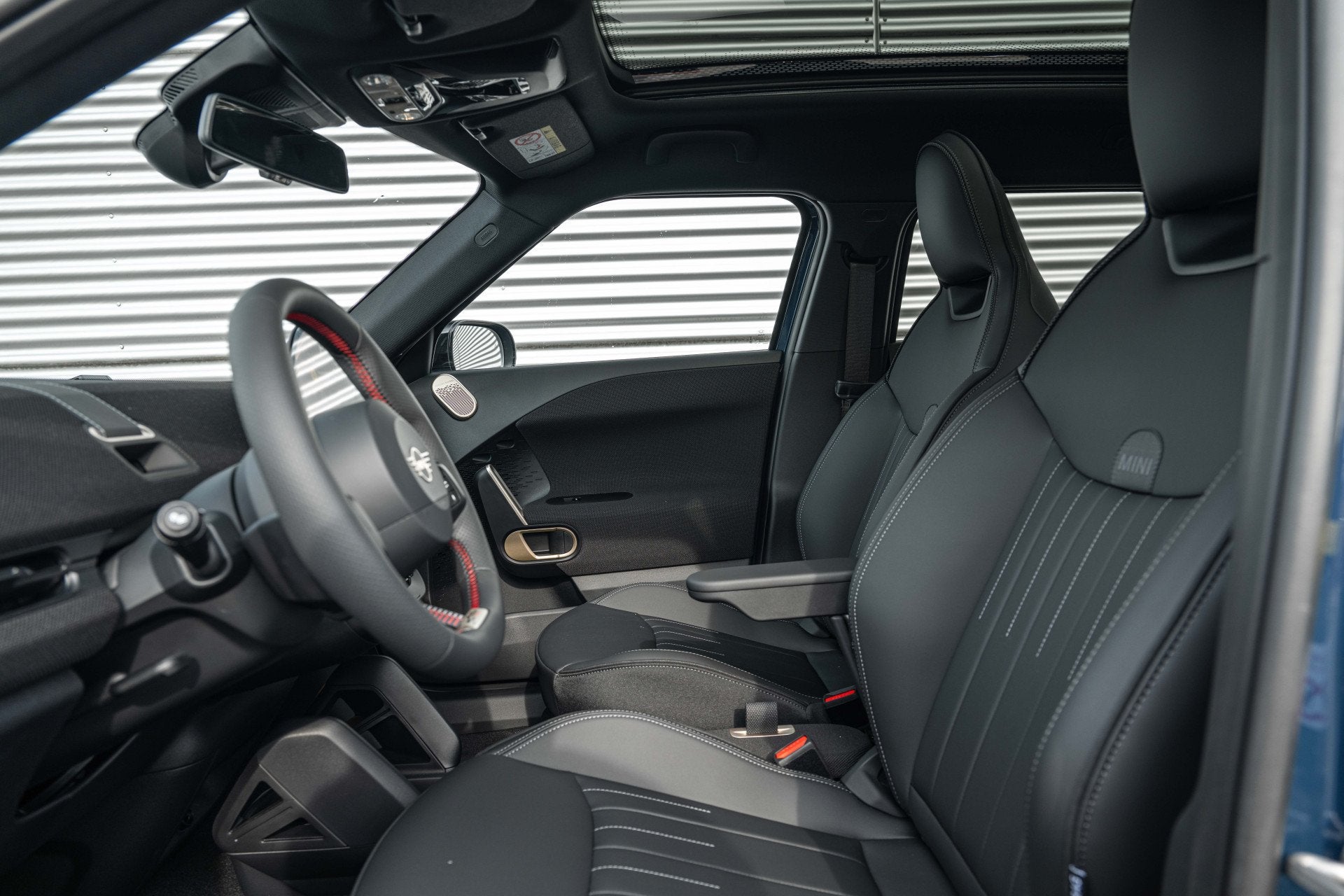 MINI Aceman SE / John Cooper Works / Pakket L / John Cooper, Auto's, Dealer onderhouden, Zwart, Blauw, Leder