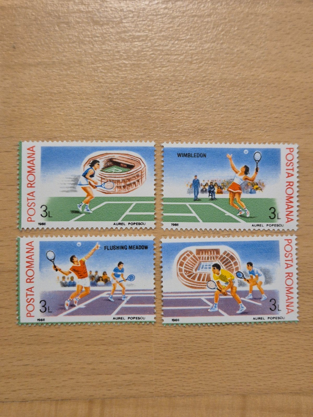 Roemenië 1988 tennis, Postzegels en Munten, Ophalen of Verzenden, Overige landen, Postfris