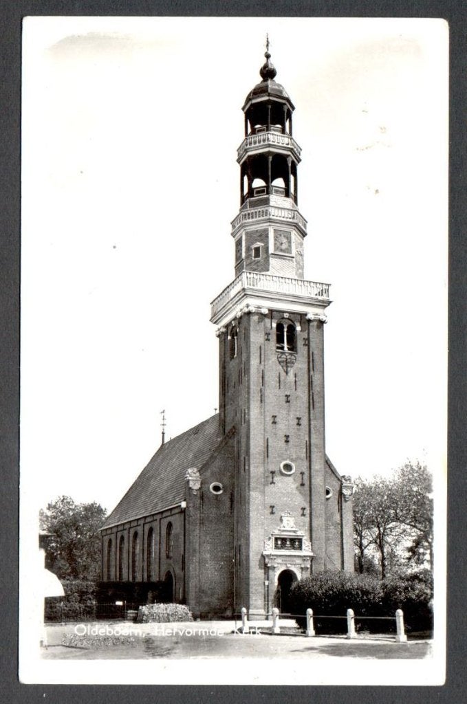 Oude Ansicht - Oldeboorn - Hervormde Kerk - Frl., Verzamelen, Ophalen of Verzenden, 1960 tot 1980, Gelopen, Friesland