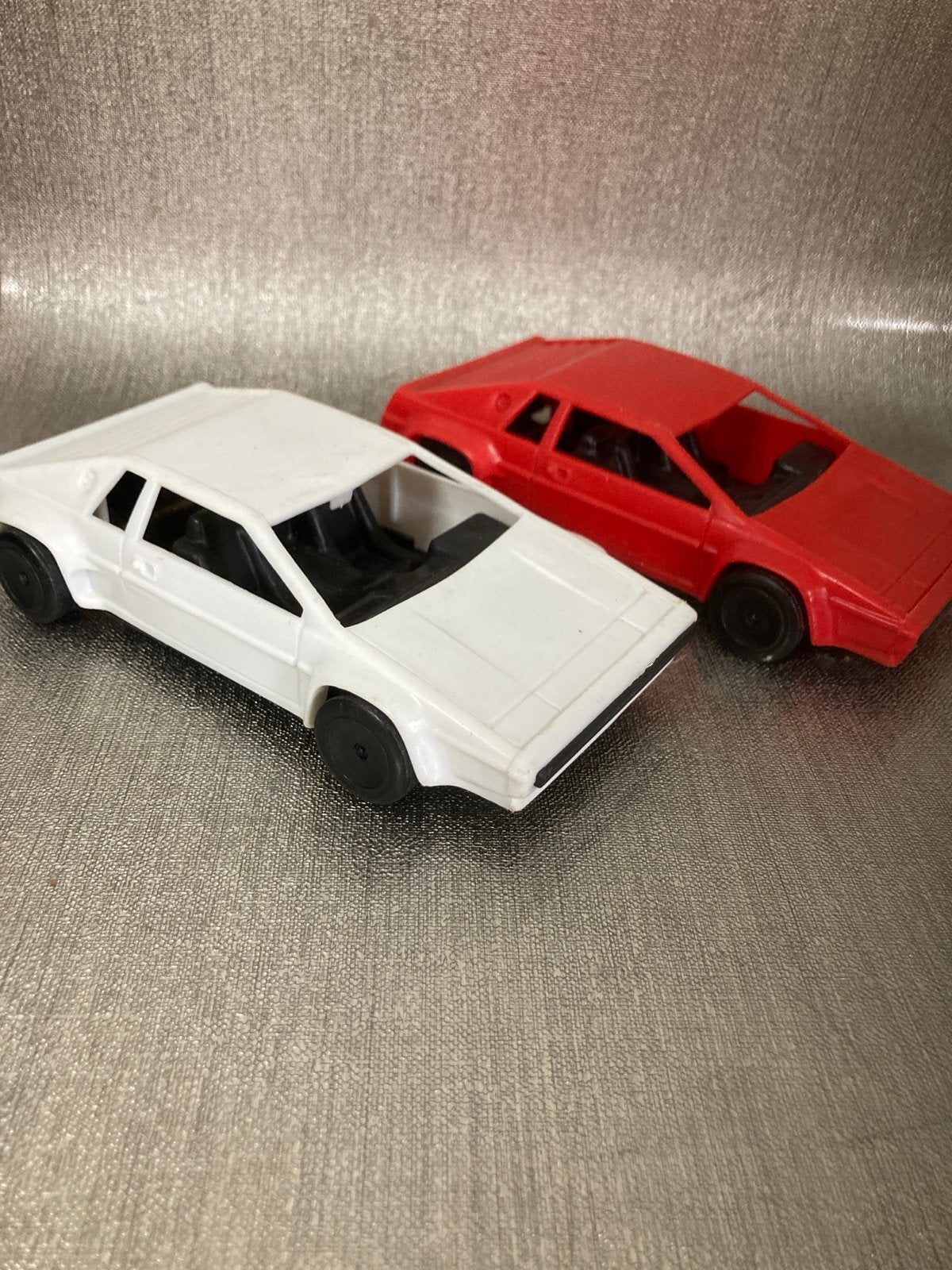 2 Vintage Joustra Plastic Franse Auto's - 14x7x3 cm, Ophalen of Verzenden, Gebruikt