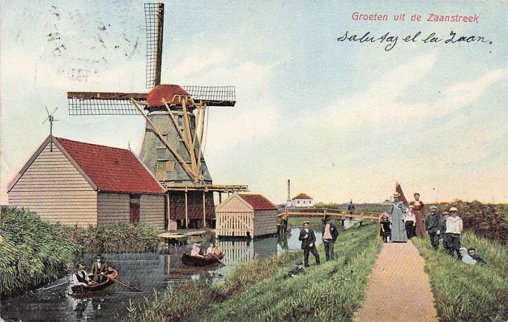 703-163-027 Groeten uit de Zaanstreek, Verzenden, Voor 1920, Noord-Holland