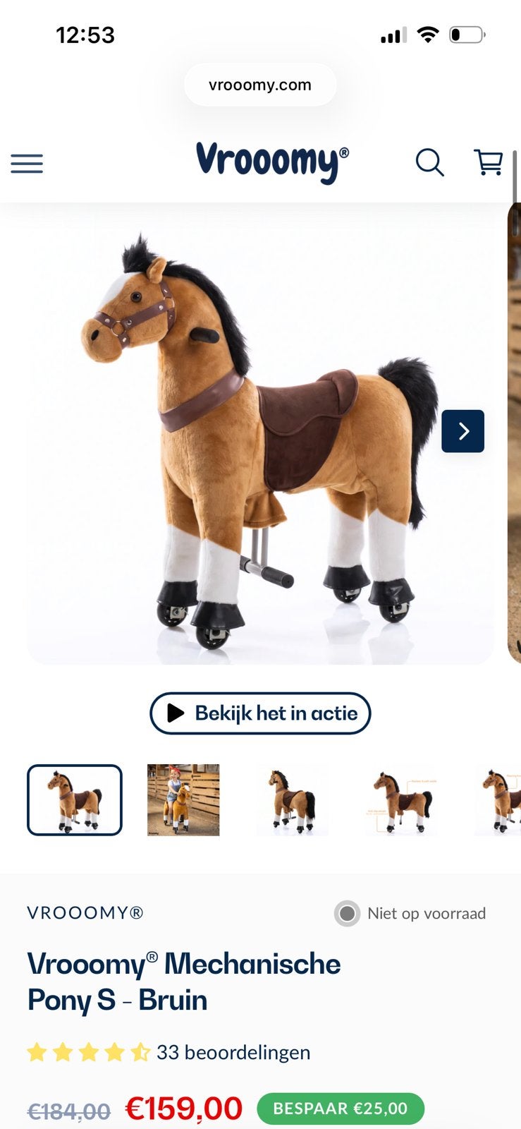 Rijdend mechanisch paard pony, Ophalen, Gebruikt