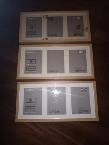 fotolijst drieluik set van 3 stuks, Hout, Collagefotolijst, Sierrand, Nieuw