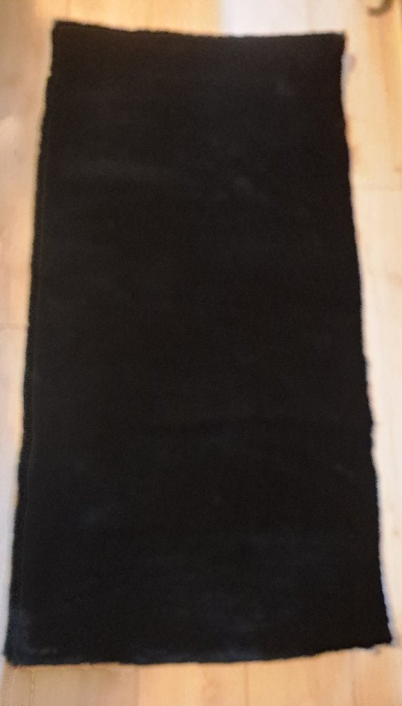 Nieuw Fluweel zachte fluffy vloerkleed loper 130 cm x 65 cm, Ophalen, 100 tot 150 cm, Zwart, Nieuw