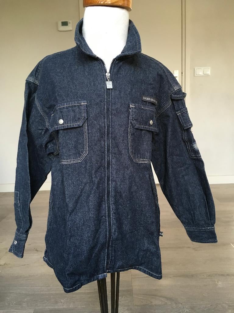 EAGER BEAVER dikke spijker blouse nieuwstaat maat 116 D12, Kinderen en Baby's, Kinderkleding | Maat 116, Eager Beaver, Overhemd of Blouse