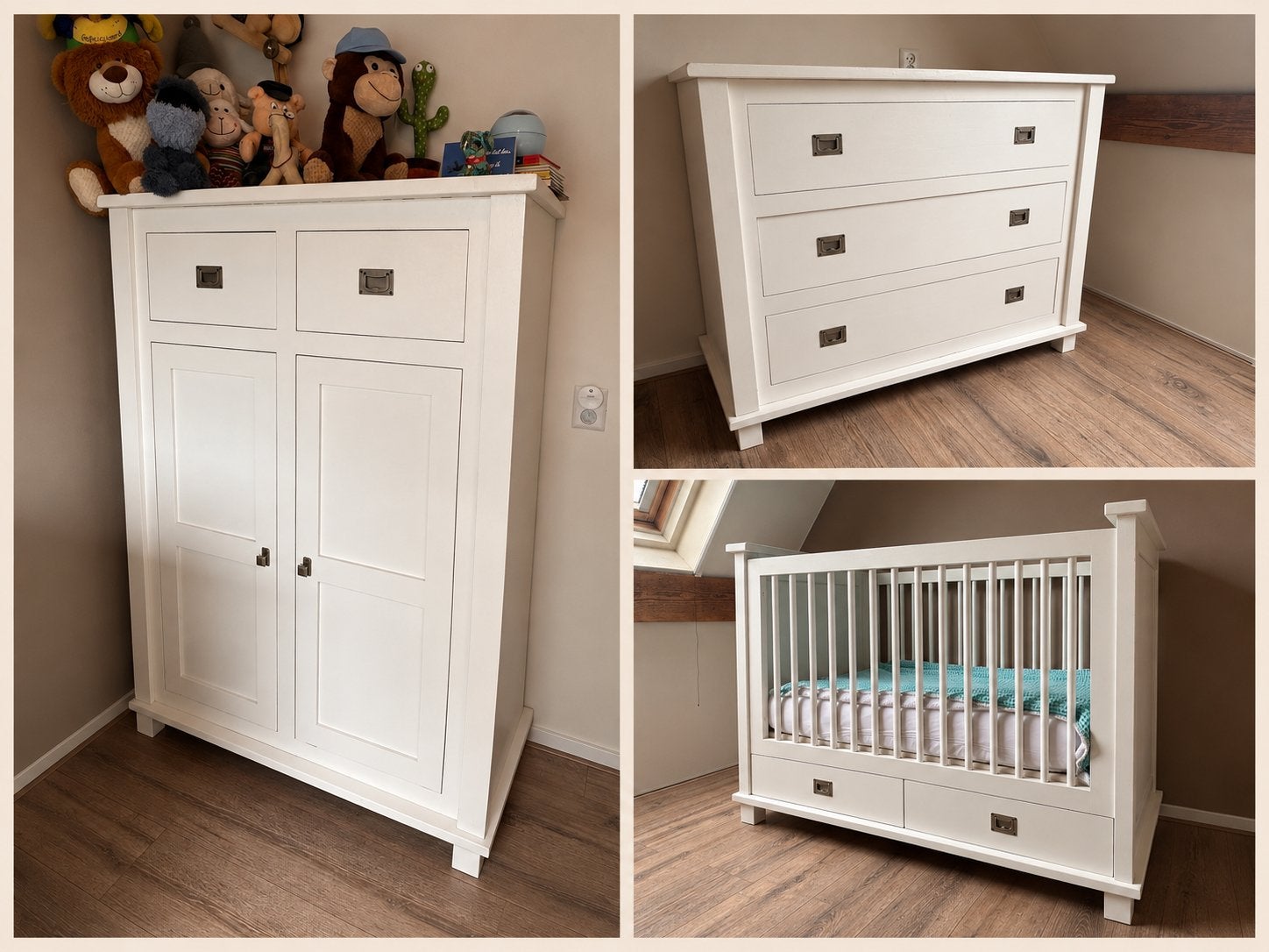 Complete babykamer set: Commode, Ledikant en Kast, Ophalen, Zo goed als nieuw, Jongetje of Meisje