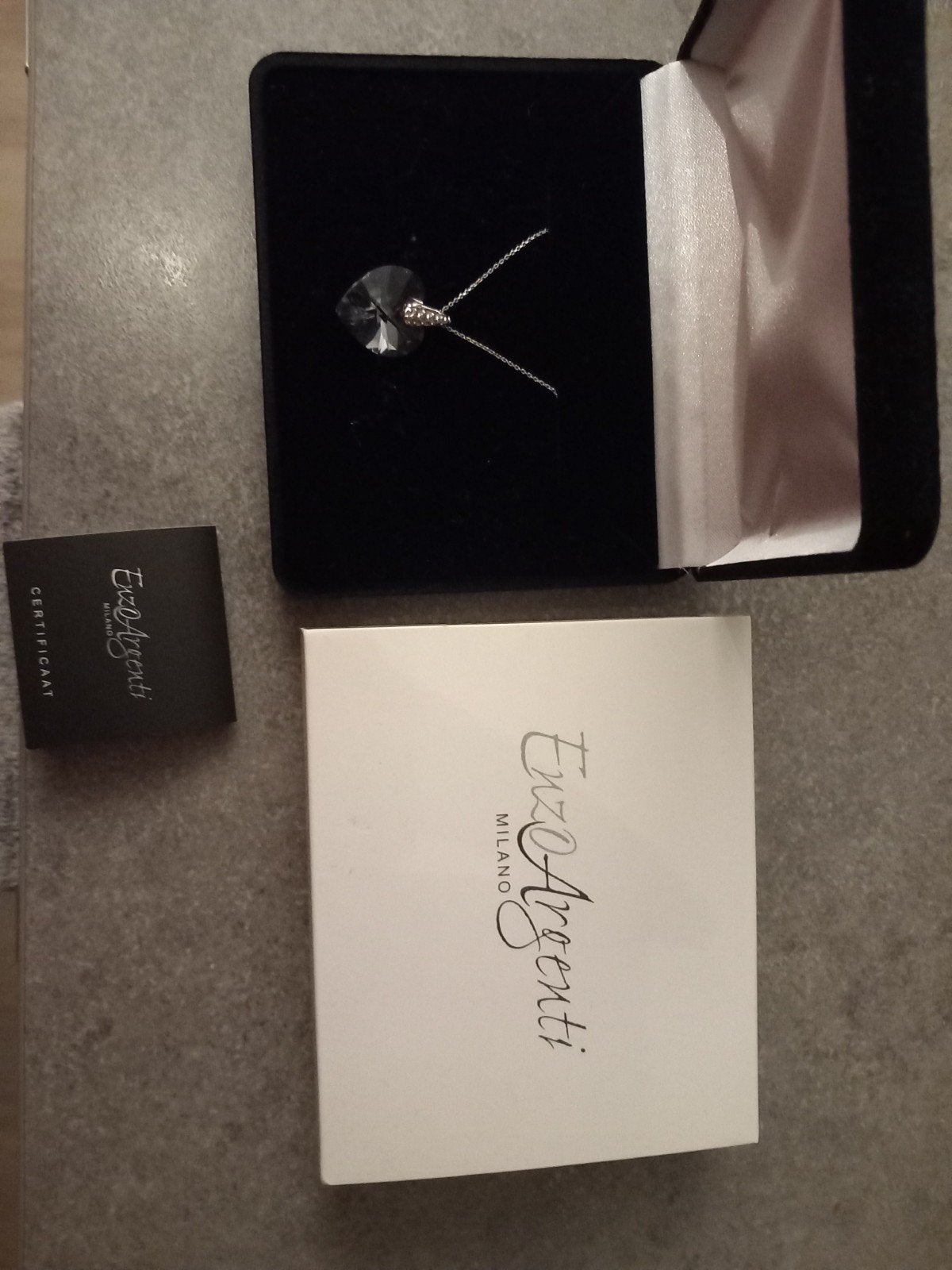 Enzo Argenti Milano ketting met hartjes hanger, Sieraden, Tassen en Uiterlijk, Ophalen of Verzenden, Overige materialen