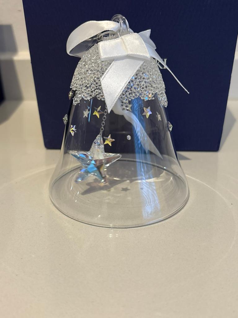 Swarovski kerst bel met ster, Verzamelen, Swarovski, Ophalen of Verzenden, Zo goed als nieuw, Figuurtje