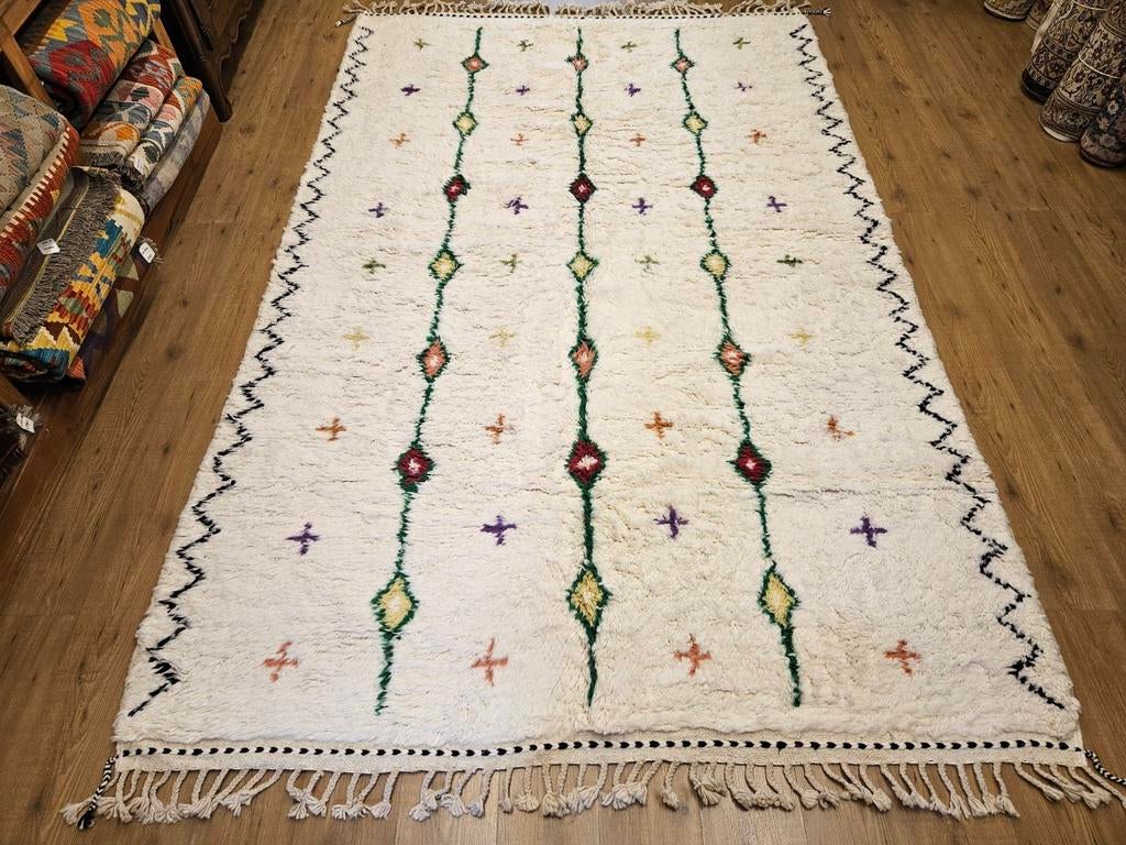 Handgeknoopt oosters tapijt berber Beni Mrirt 314x200, Info@SlatsAntiek.nl, Vof Slats Antiek, Crème, Ophalen of Verzenden