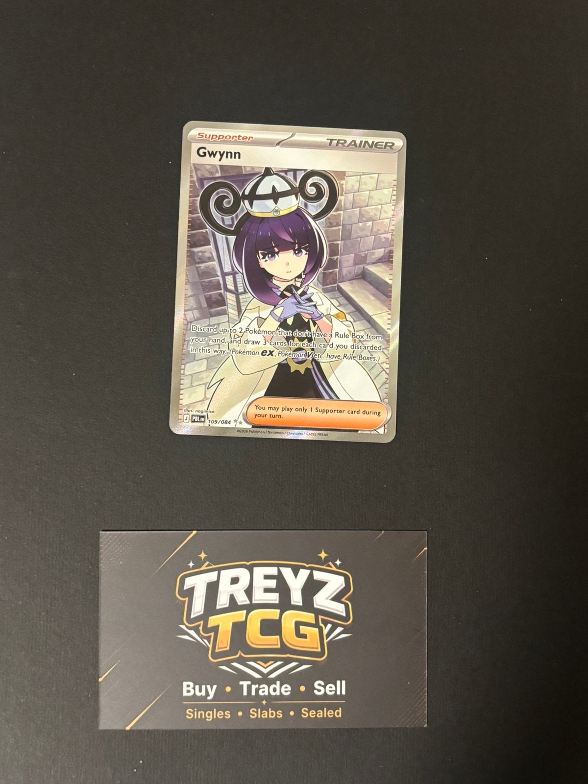 Gwynn 109/084 Pokemon Pitch Black Mega Evolution, Ophalen of Verzenden, Zo goed als nieuw
