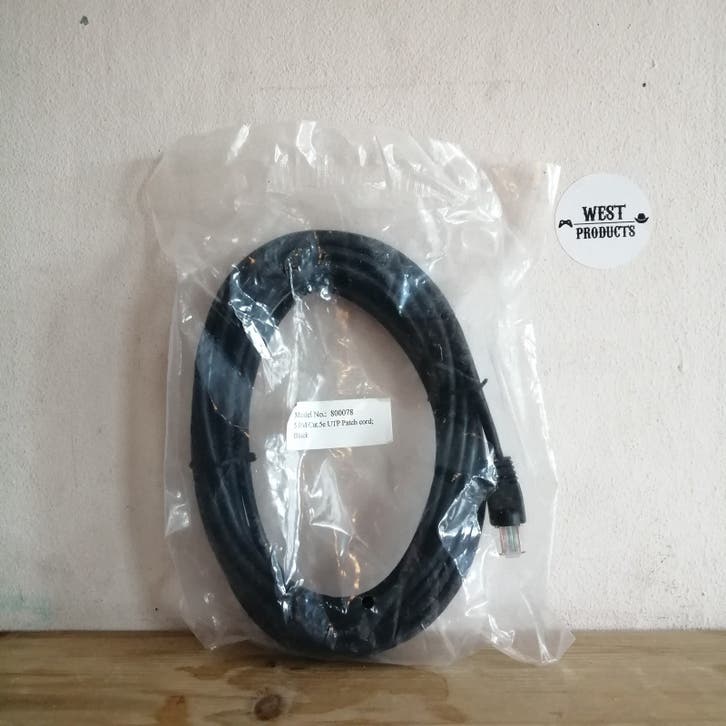 Nieuw: Netwerkkabel | Cat5e | UTP | 5 Meter | Zwart