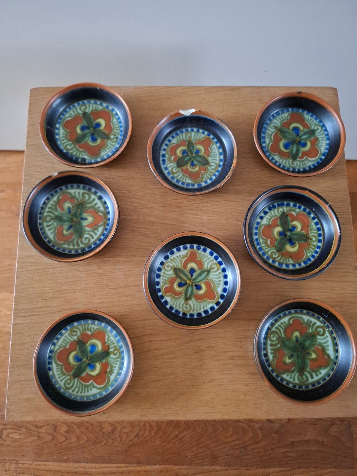 Plateel Gouda, 8 petit four schoteltjes., Ophalen of Verzenden