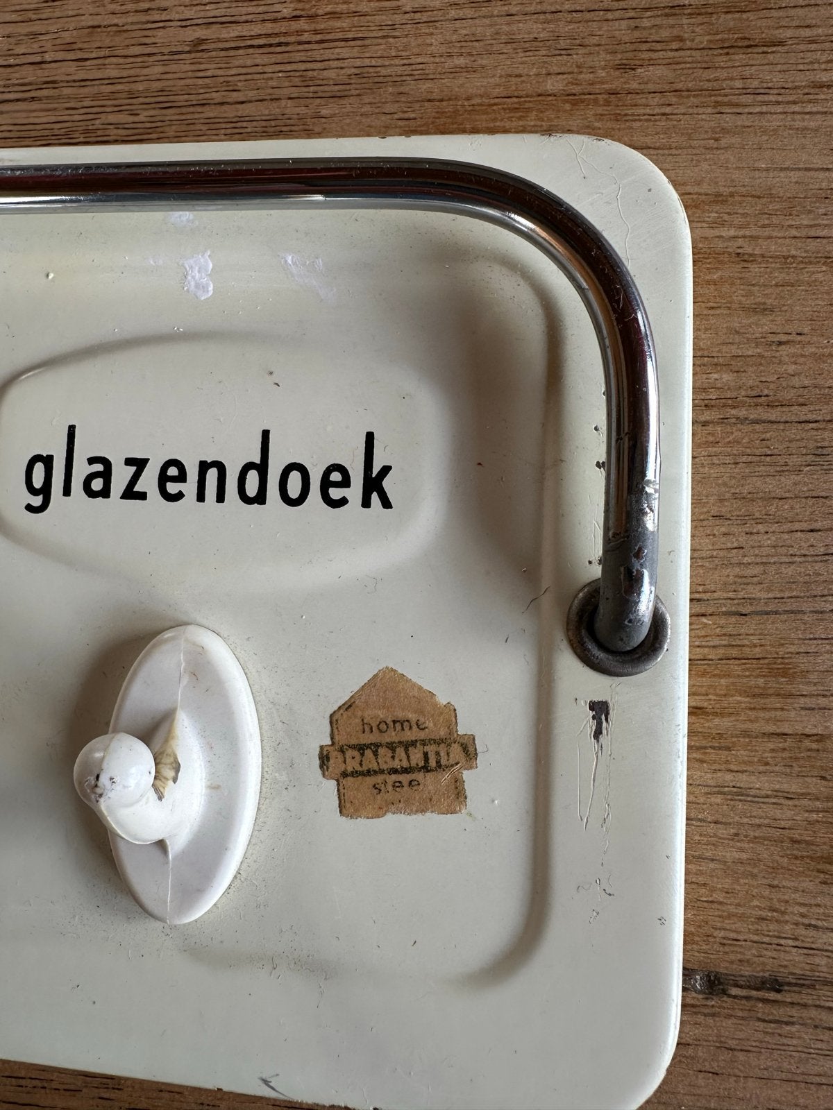 Brabantia ‘60 handdoekenrekje met opschrift, Ophalen of Verzenden