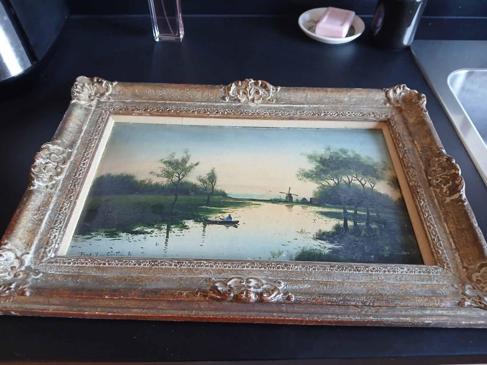 Oud Schilderij van Fred.J.du Chattel, Antiek en Kunst, Kunst | Schilderijen | Klassiek, Ophalen