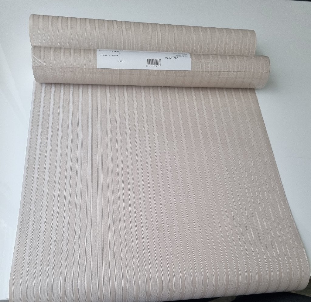 Eijffinger behang vinyl taupe fijne streep ruime voorraad, Huis en Inrichting, Stoffering | Behang, Overige merken, 75 m² of meer
