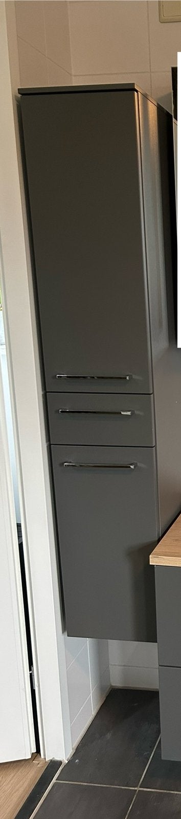 Zwevende badkamerkast antracietgrijs, Huis en Inrichting, Badkamer | Badkamermeubels, Ophalen, (Half)hoge kast, Minder dan 50 cm