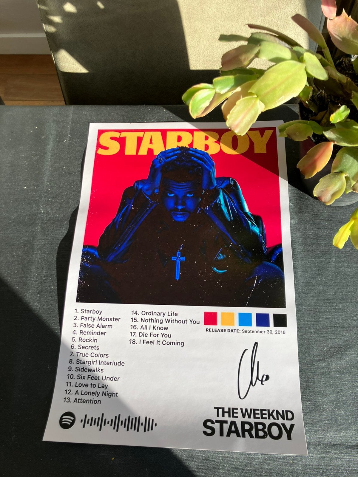 Album Poster Starboy – The Weeknd, Ophalen of Verzenden, Nieuw, A1 t/m A3, Muziek