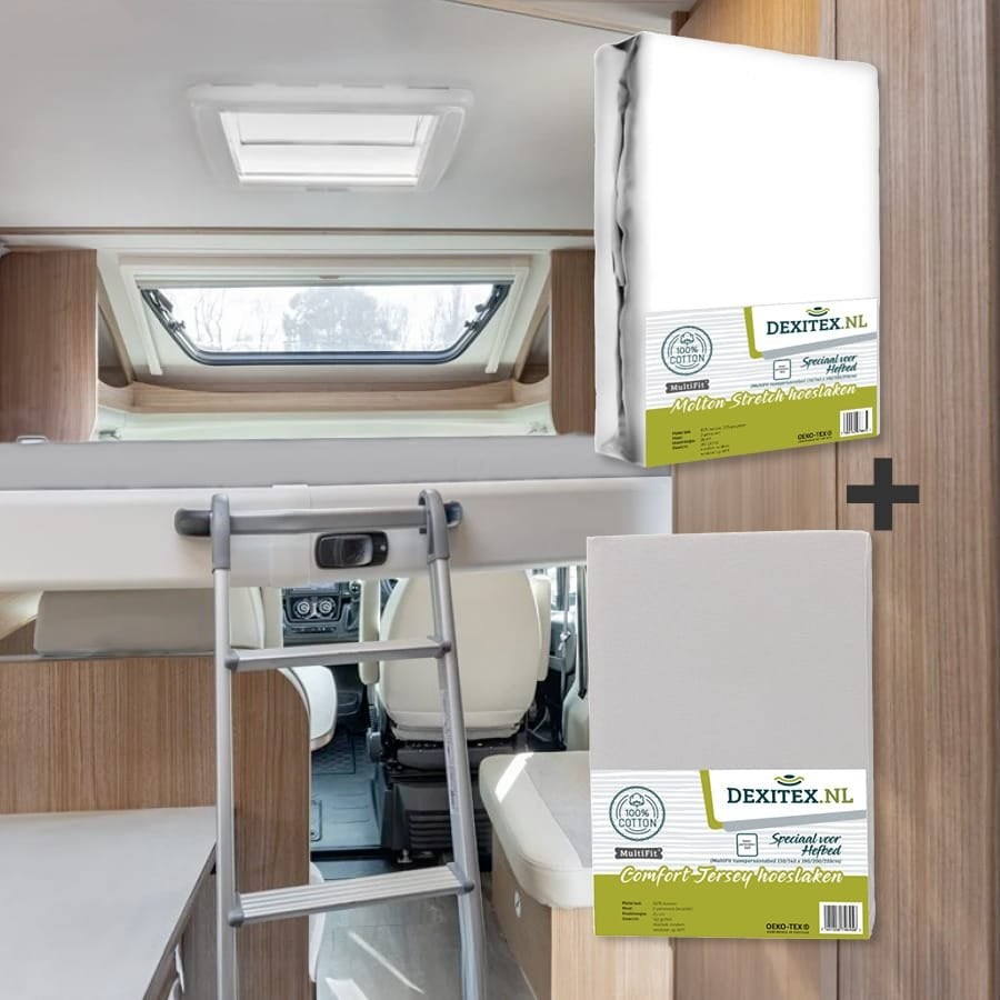 Textielpakket Hefbed 1 Molton + 1 Jersey hoeslaken 1 x Molto, Caravans en Kamperen, Niet ingevuld, Niet ingevuld, Niet ingevuld