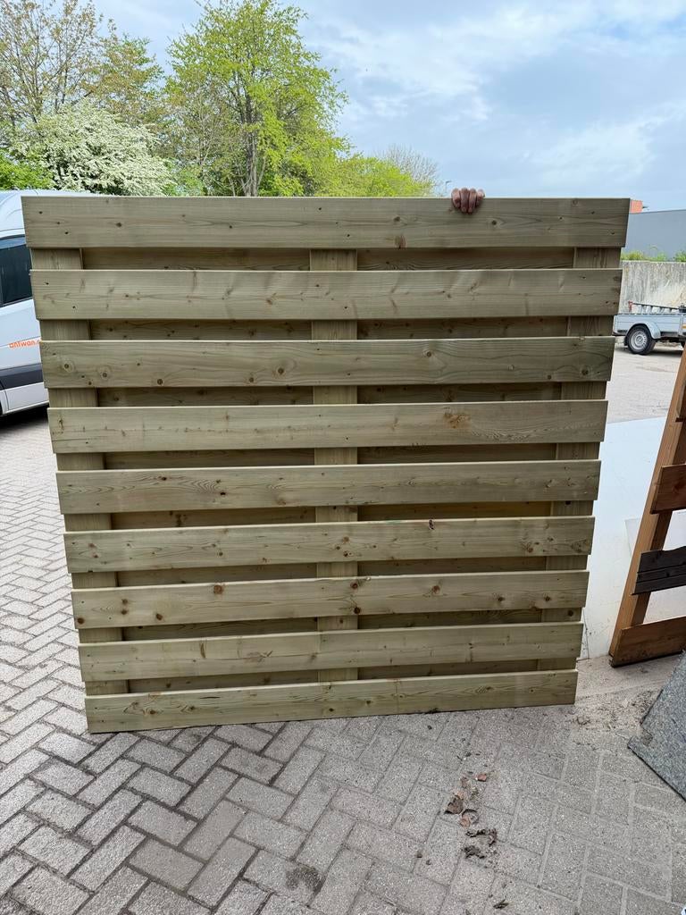 Geïmpregneerd tuinscherm 180x180, Ophalen of Verzenden, Nieuw, Hout, 150 tot 200 cm
