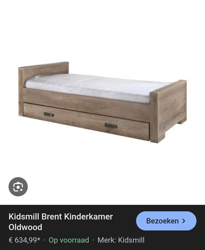 Eenpersoons bed met lade Oldwood 90 x 200 cm, Ophalen, Gebruikt, 90 cm, Eenpersoons