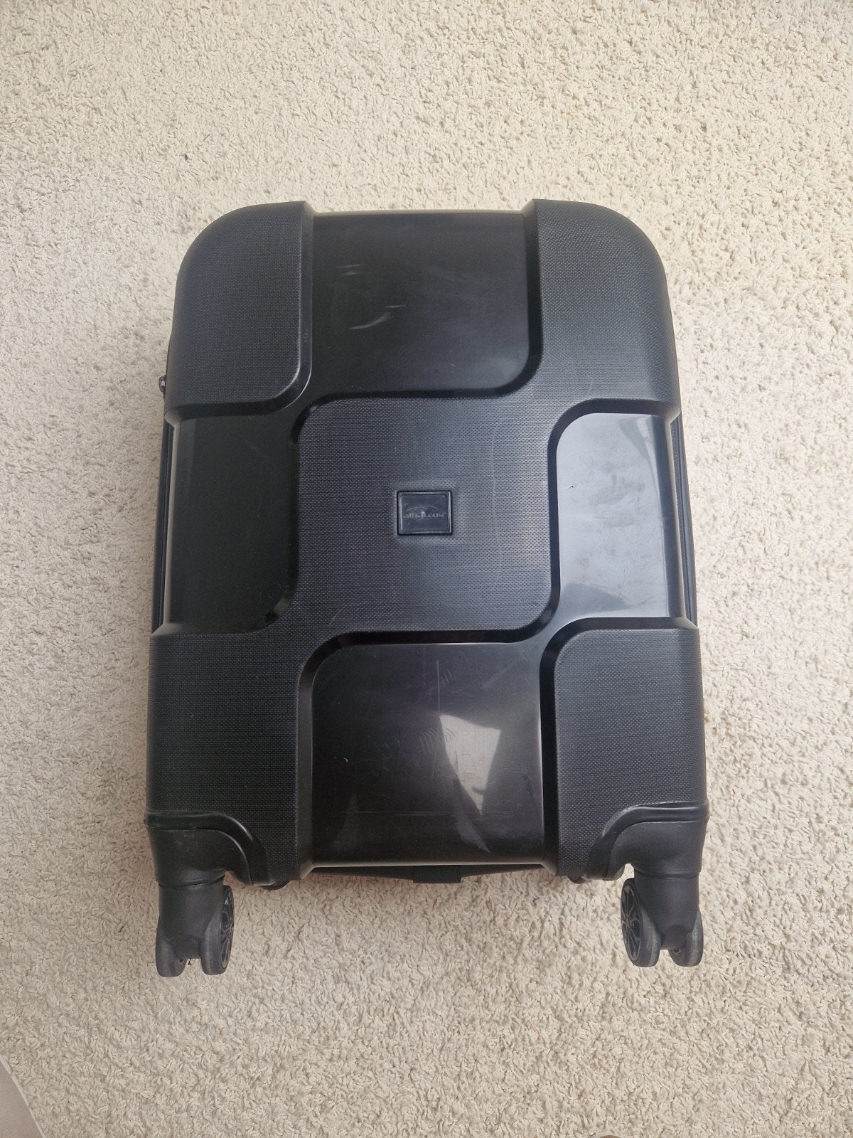 Zwarte Handbagage Trolley met 4 Wielen - Zeer Stevig, Ophalen, 50 tot 60 cm, Hard kunststof, Nieuw