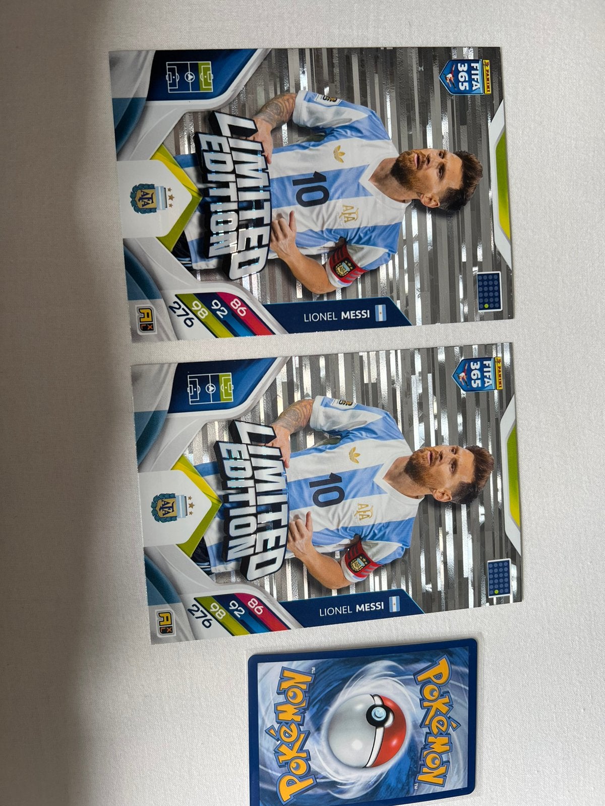 Lionel Messi Argentinie Limited Edition Panini Adrenalyn XL, Ophalen of Verzenden, Koffie of Thee, Zegels, Bonnen of Punten