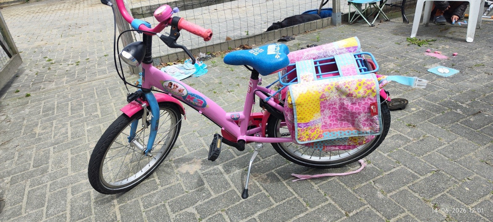 Roze kinderfiets 20 inch, Ophalen, Gebruikt, Terugtraprem, 16 tot 20 inch