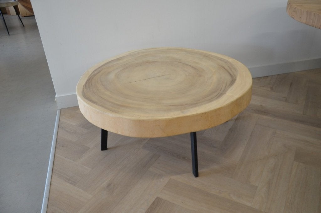 Ronde suar salontafel 100-105 cm BT263, Overige houtsoorten, Rond, Nieuw, Ophalen of Verzenden