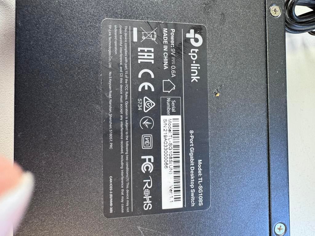 8 poort Gigabit switch, Computers en Software, Ophalen of Verzenden