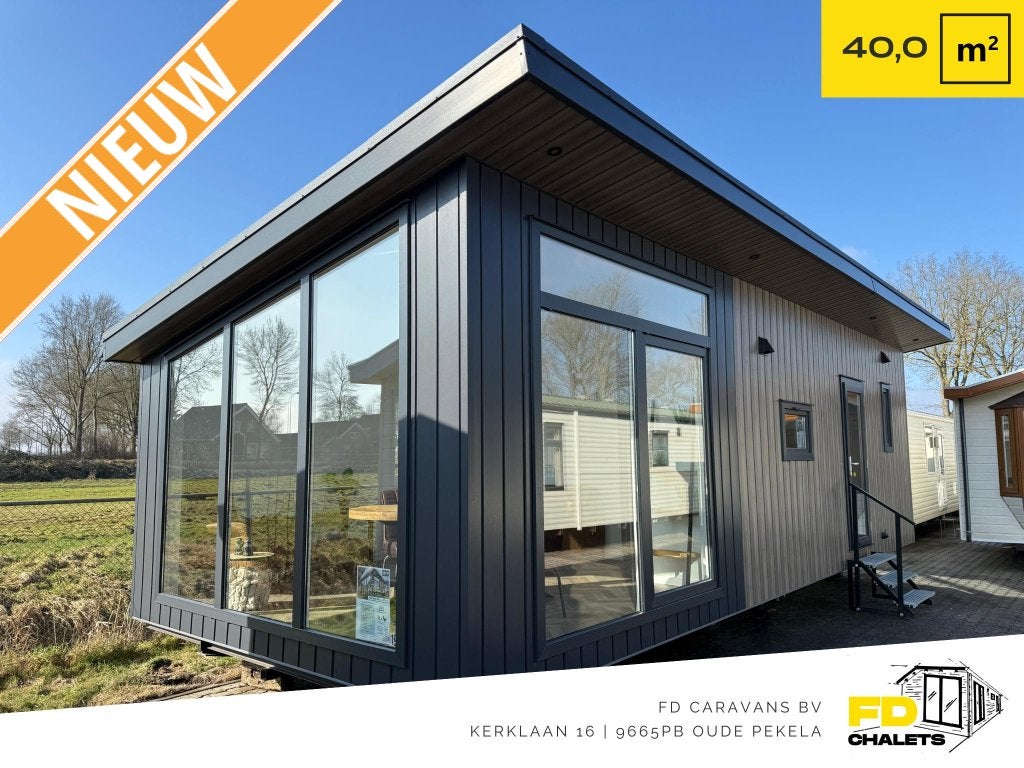 FD Chalet Raccoon 10.00x4.30 2 Slpk DG CV Incl. Transport, Caravans en Kamperen, Tot en met 4