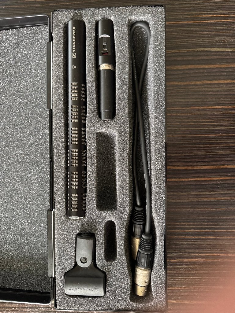 Sennheiser microfoon ME 66 met K6-P phantom adapter, Ophalen of Verzenden, Zo goed als nieuw, Overige typen, Draadloos