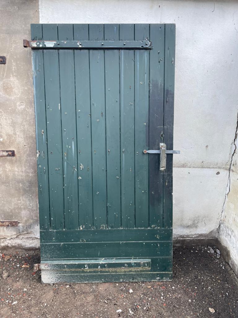 Oude (schuur) deur - opknapper, Tuin en Terras, Tuinpoorten, Ophalen, 100 tot 150 cm, Zo goed als nieuw, Draaipoort