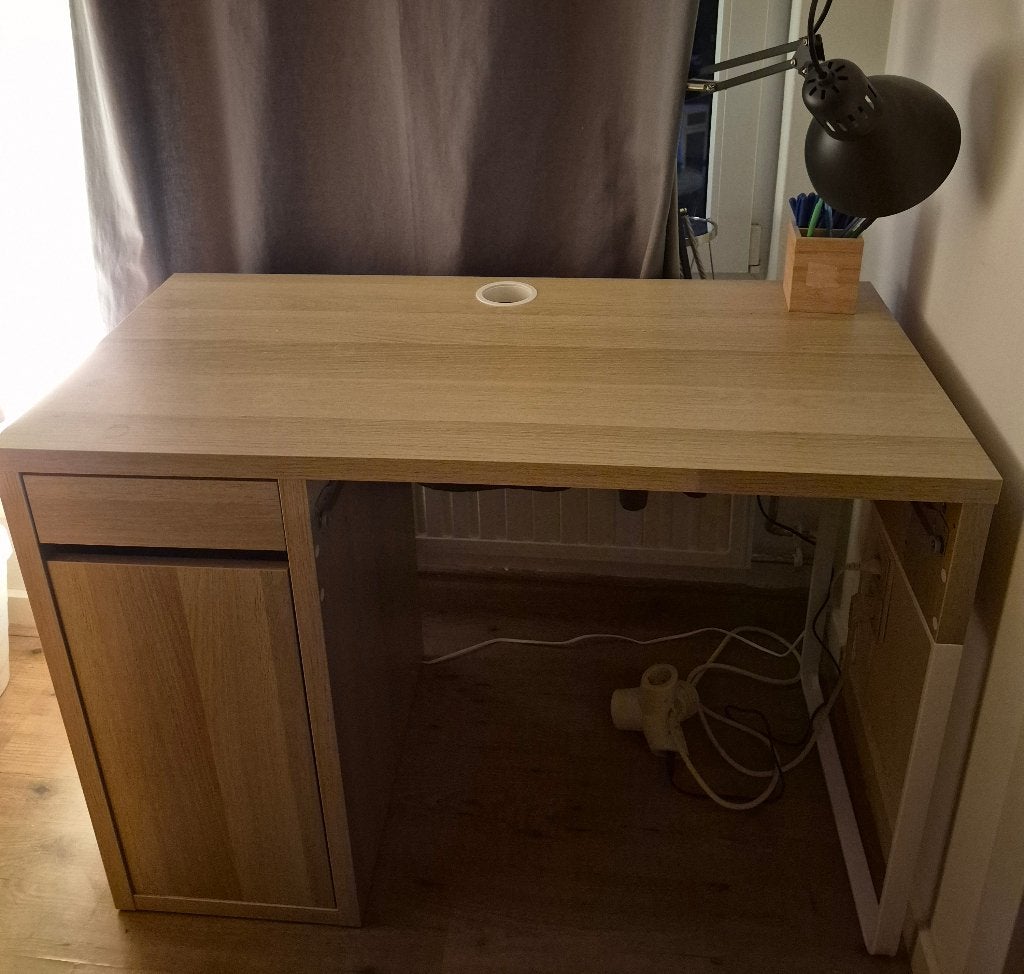 IKEA Micke bureau, Ophalen, Met lades, 105 cm, Hout
