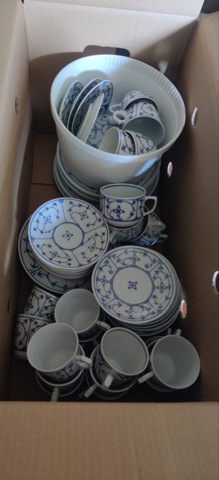 Vintage Saskisch Servies, Ophalen, Gebruikt, Delftsblauw, Porselein