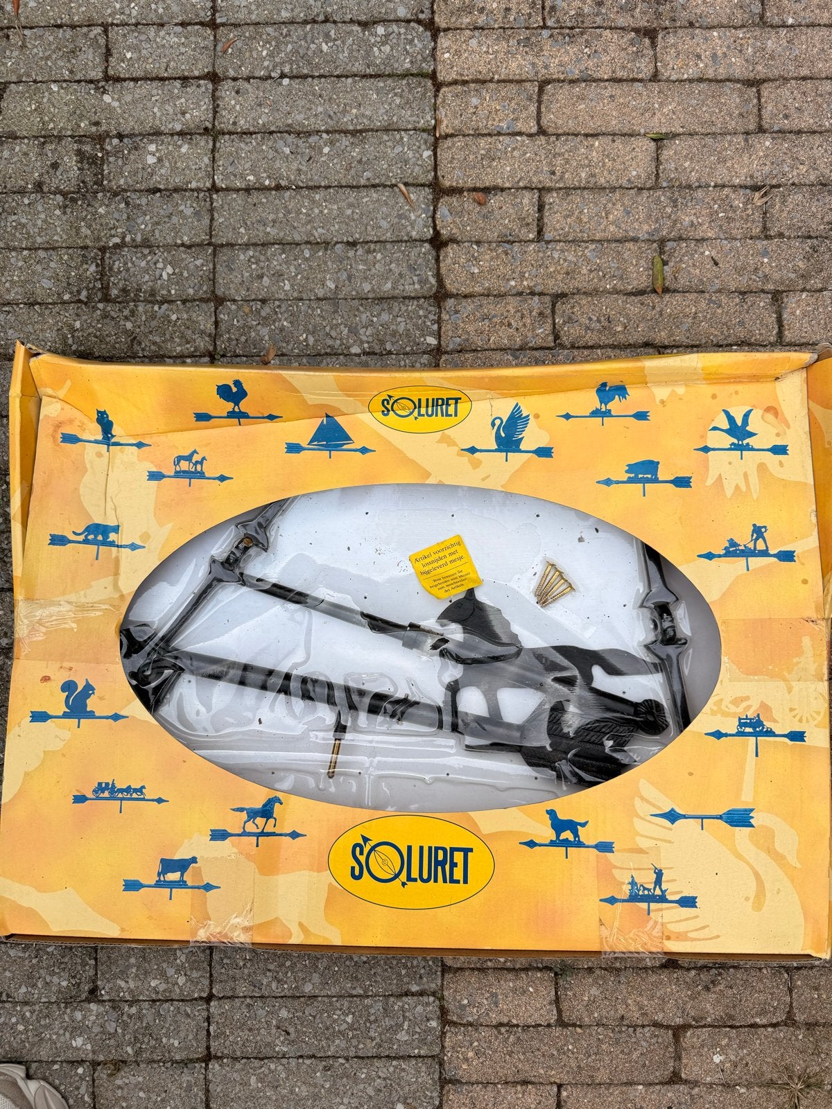 Soluret Windwijzer Paard aluminium, pijl 45cm, Ophalen of Verzenden, Nieuw