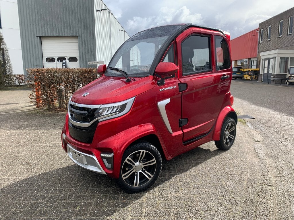 Rijbewijsvrije scootmobiel / Brommobiel Econelo 2300km Rood, Diversen, Brommobielen en Scootmobielen, Overige merken, Gebruikt