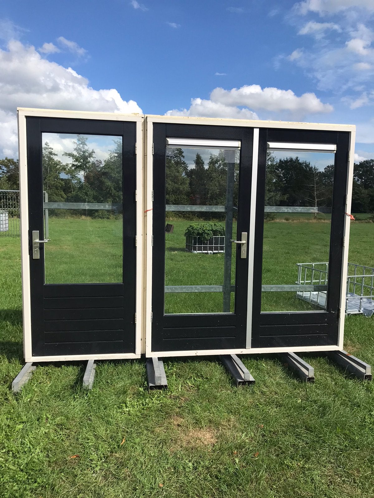 Openslaande deuren hr ++ glas 2023, Deurkozijn, Ophalen of Verzenden, Zo goed als nieuw, 150 tot 225 cm