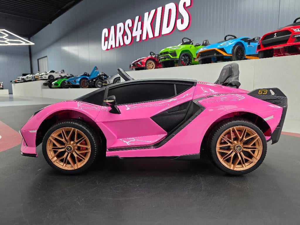 Kinderauto Lamborghini Sian - soft start- leren zit - RC, Ophalen of Verzenden, Nieuw