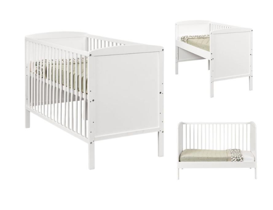 Meegroei Ledikant/Co-sleeper Home Lya2 Beuken White 60x120, Kinderen en Baby's, Babywiegjes en Ledikanten, Ophalen, Gebruikt, Ledikant