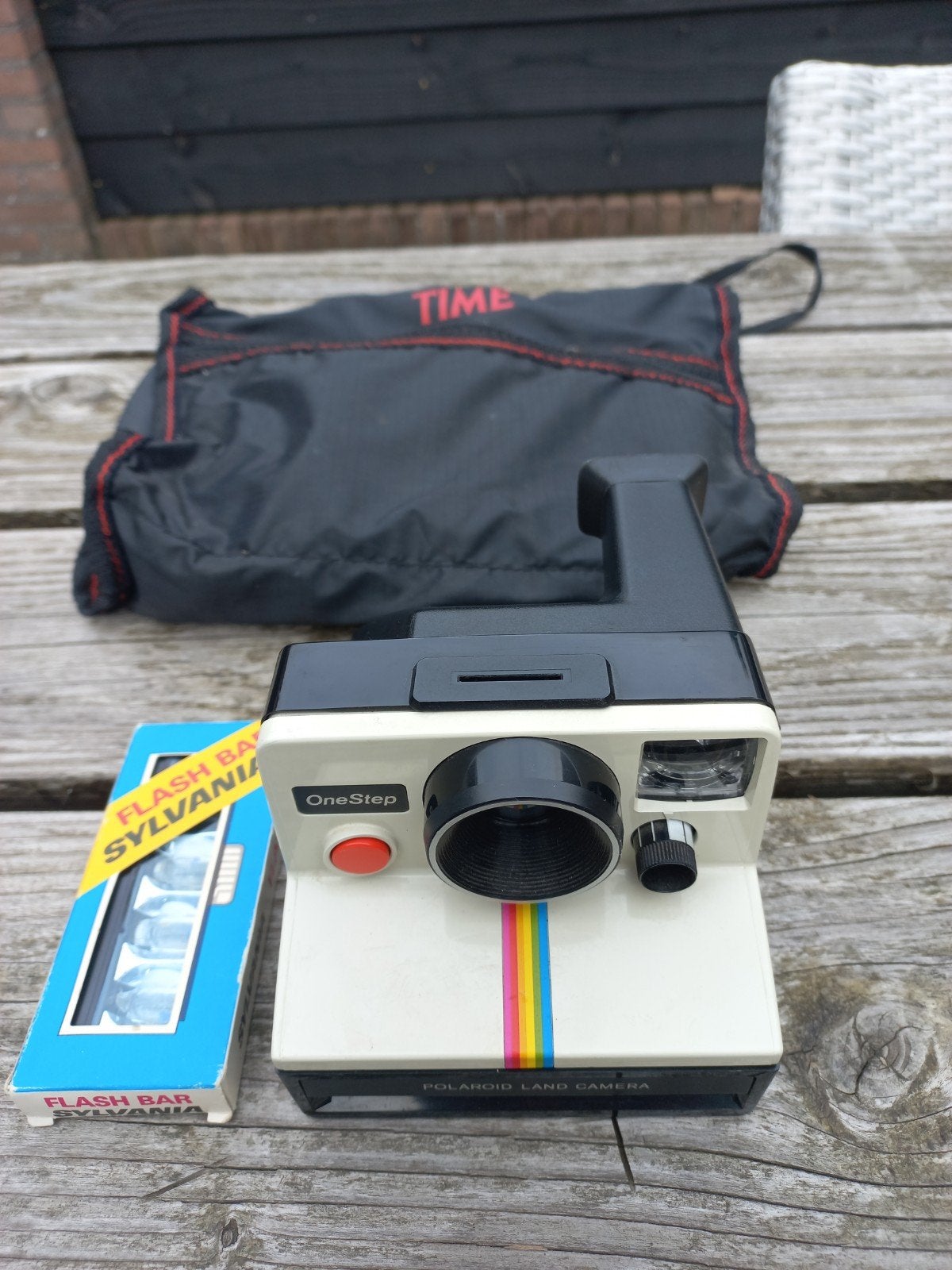 Vintage Polaroid OneStep Land Camera met Flash Bar, Ophalen of Verzenden, Gebruikt, Polaroid, Polaroid