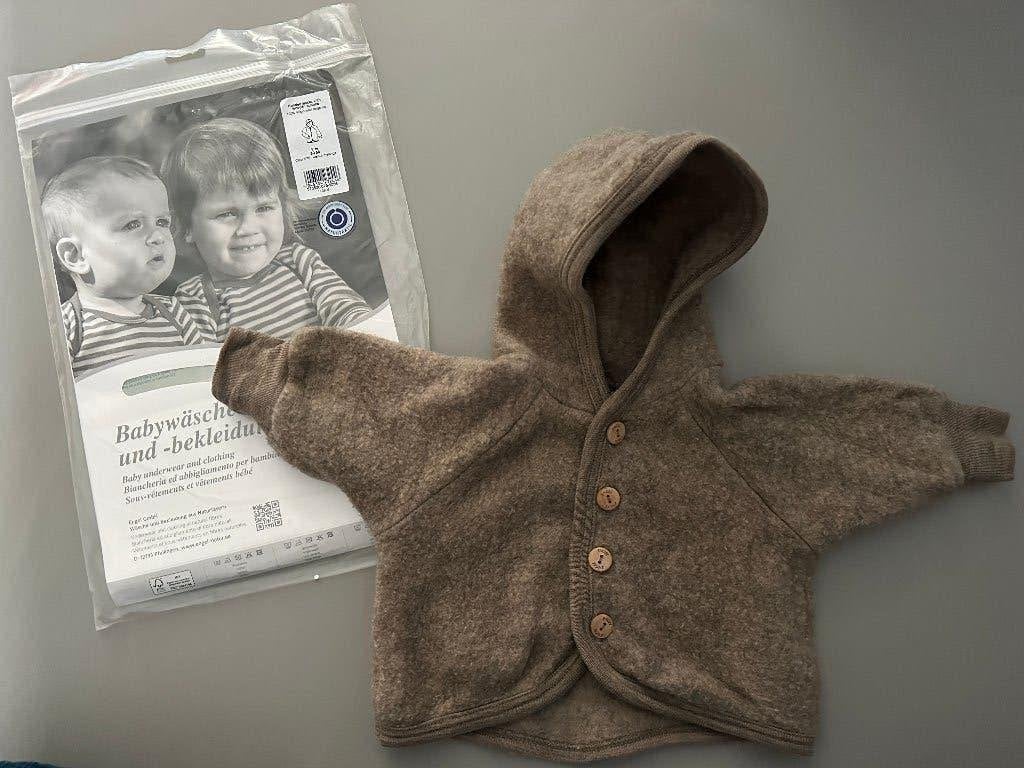 Engel Natur wol-fleece jas maat 50/56 | walnoot | nieuwstaat, Kinderen en Baby's, Jongetje of Meisje, Engel Natur, Ophalen of Verzenden
