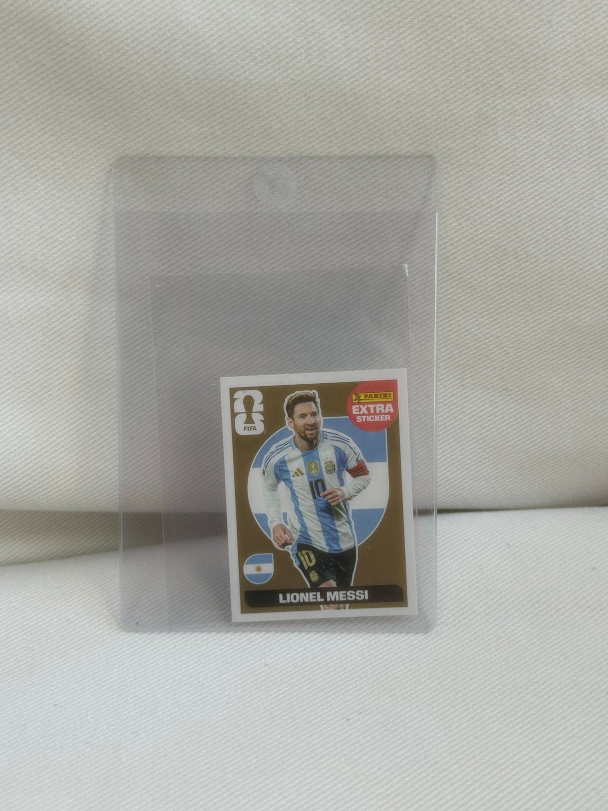 Gouden Lionel Messi Extra Sticker Panini FIFA World Cup 2026, Ophalen of Verzenden, Nieuw, Sticker