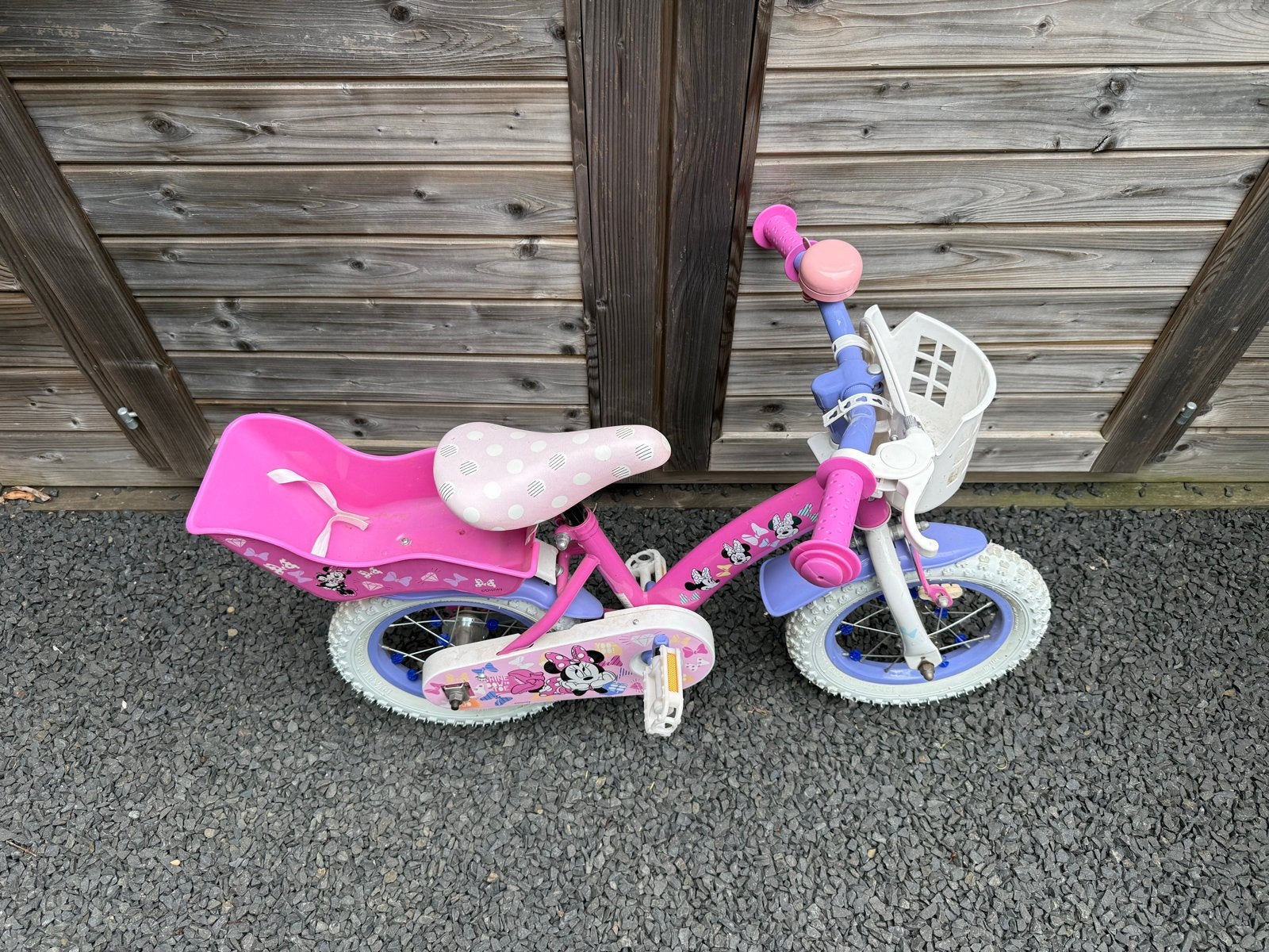 Volare Mini Mouse kinderfiets 12 inch, Fietsen en Brommers, Fietsen | Kinderfietsjes, Ophalen, Gebruikt, Minder dan 16 inch