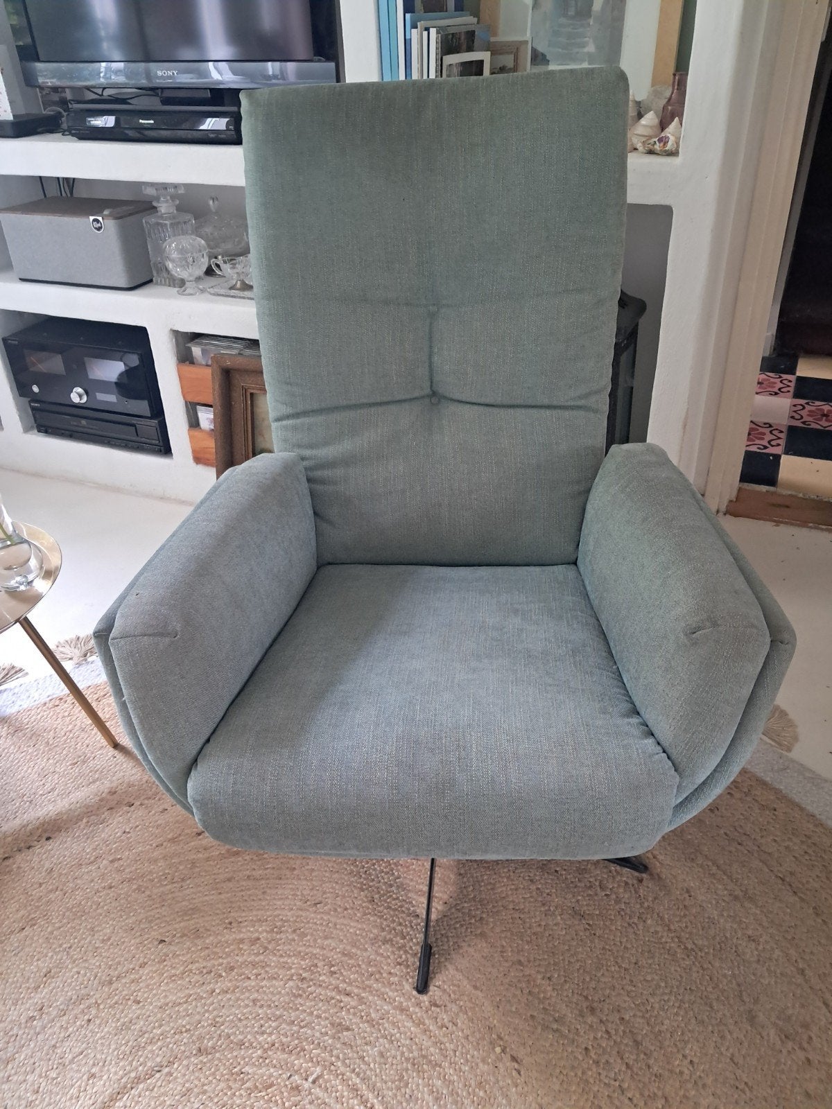 Comfortabele draaibare fauteuil, Ophalen, Modern, Comfortabel, Gebruikt, 75 tot 100 cm