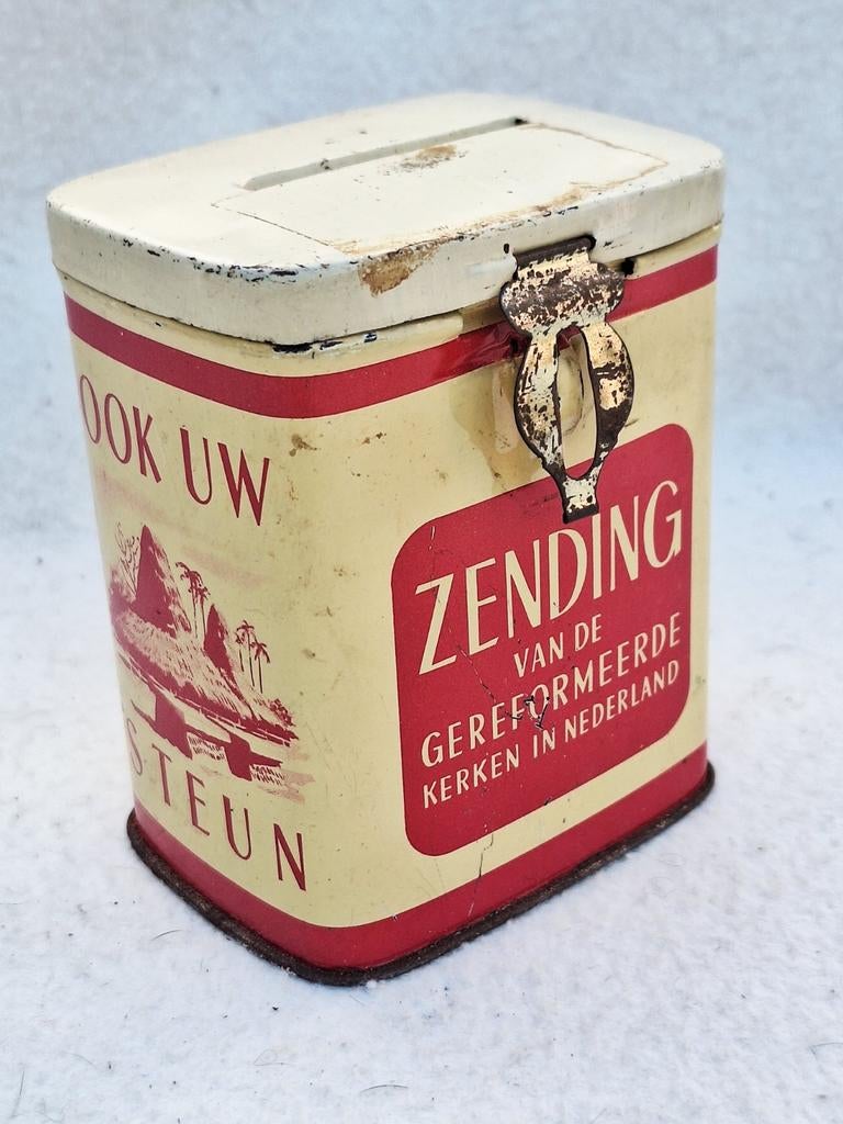 Vintage Zending spaarpot Gereformeerde Kerken Nederland, Antiek en Kunst, Antiek | Religie, Ophalen of Verzenden