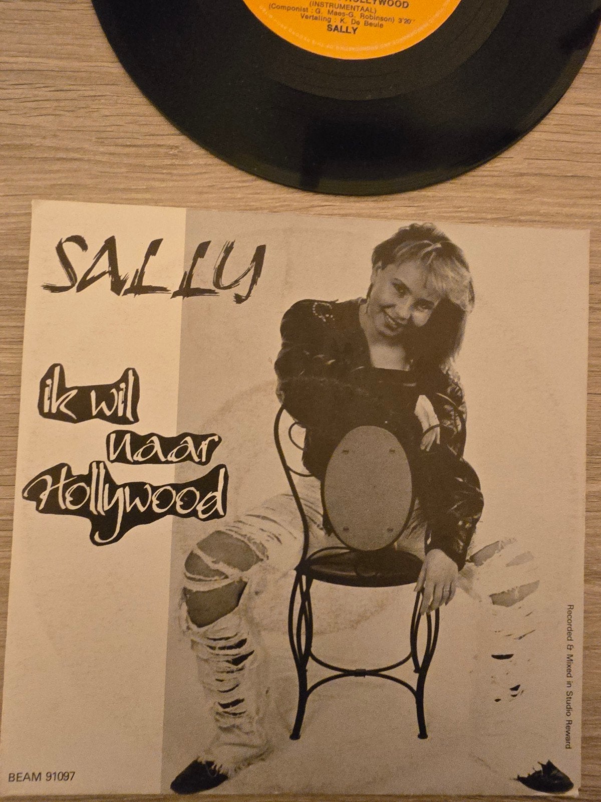 Sally/ ik wil naar Hollywood, Ophalen of Verzenden, Gebruikt, 7 inch, Levenslied of Smartlap