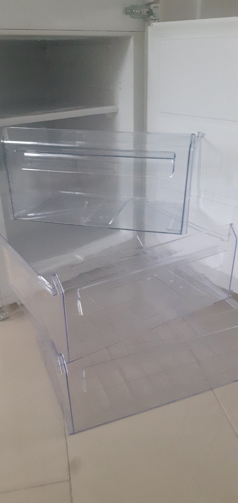 Drie Zanussi vriezerladen voor koel-vriescombinatie, 200 liter of meer, Ophalen of Verzenden, Nieuw, 160 cm of meer