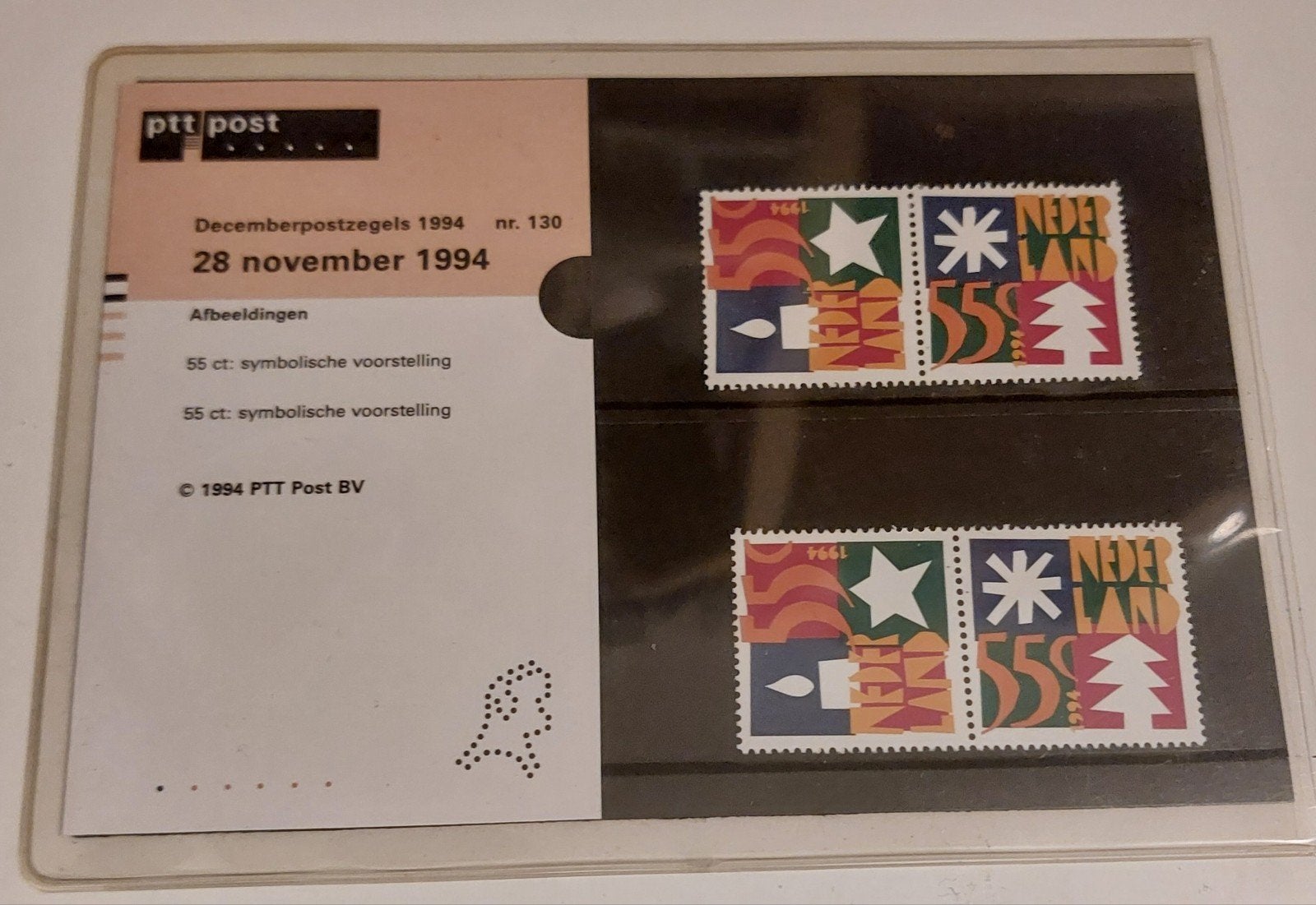 Nederlands Decemberpostzegels 1994 mapje PTT Post, Ophalen of Verzenden, Na 1940, Postfris